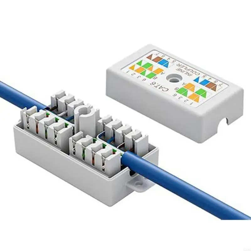 Cat6 Box ABS Cut through Coupler For Ethernet Cable Extension 2PCS HX5E