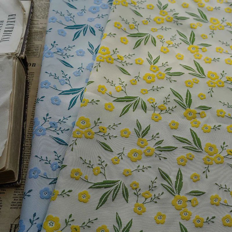

Непрозрачная жаккардовая ткань с цветочным принтом в минималистском литературном стиле, весна-лето, женское платье, верхняя декоративная ткань, свежий объем