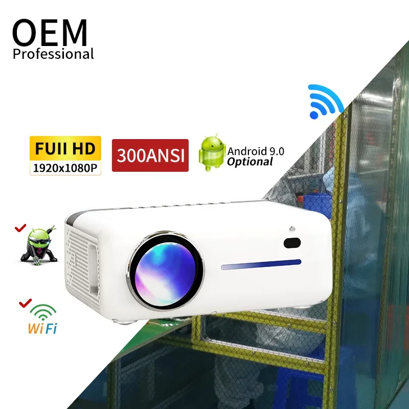 Mini 1080P-projector Native 1080P HD LED LCD Mini draagbare thuisbioscoopprojector