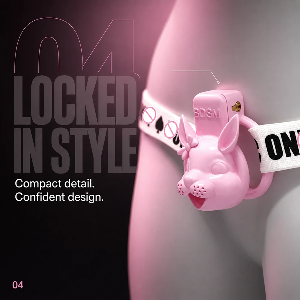 Adjustable Male Chastity Cage Anti-Off Device with Elastic Band Sissy Sex Toys Scrotum Ring Male Penis Ring Auxiliary Belt view 2