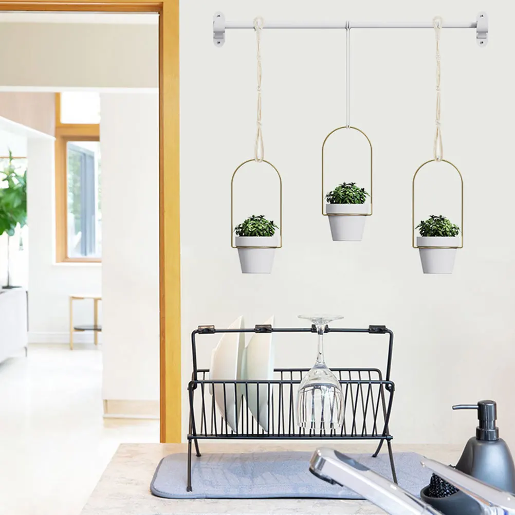 

4pcs Wall Plant Hanging Rope Extender Macrame Flower Pot Holder Cotton Ropes Durable Indoor Garden Flowerpot Hanger Holder Rope