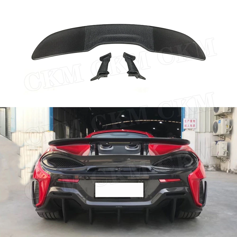 Rear Spoiler Trunk Tail Wings For McLaren 540C 570S 570GT Dry Carbon Fiber 600LT Style Spoiler