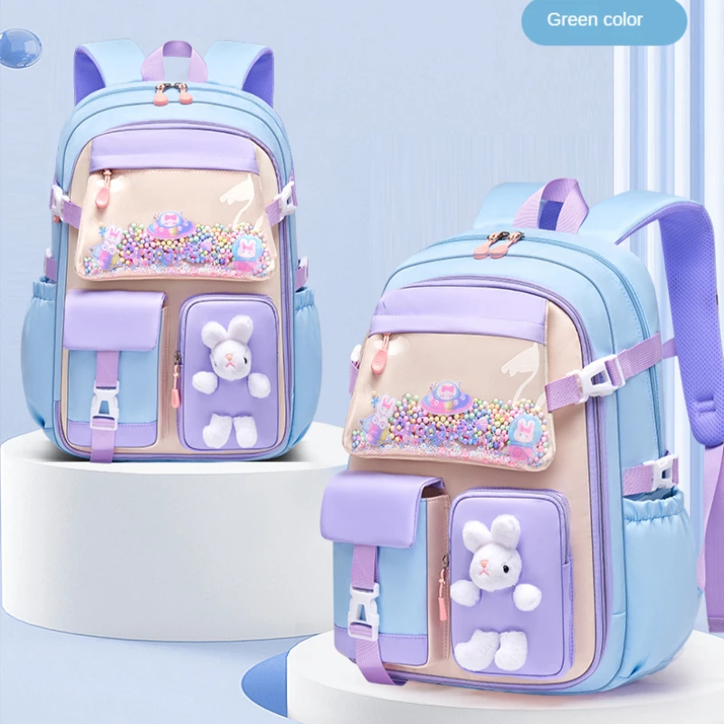 Basisschool Meisjes Schooltas Kawaii Lichtgewicht Kinderen Waterdichte Rugzak Kleurrijke Grote Capaciteit Schooltas