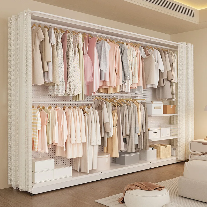 

Simple wardrobe, bedroom home, open cloakroom rack assembly