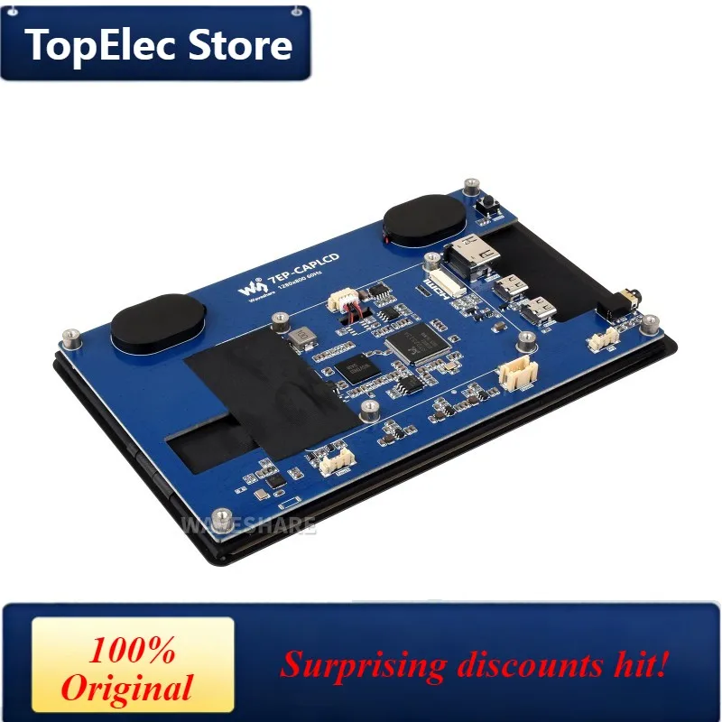 TopElec 7inch Wide Color Gamut Capacitive Touch Display, 1280×800, Optical Bonding Toughened Glass Panel, HDMI Interface, IPS, 1