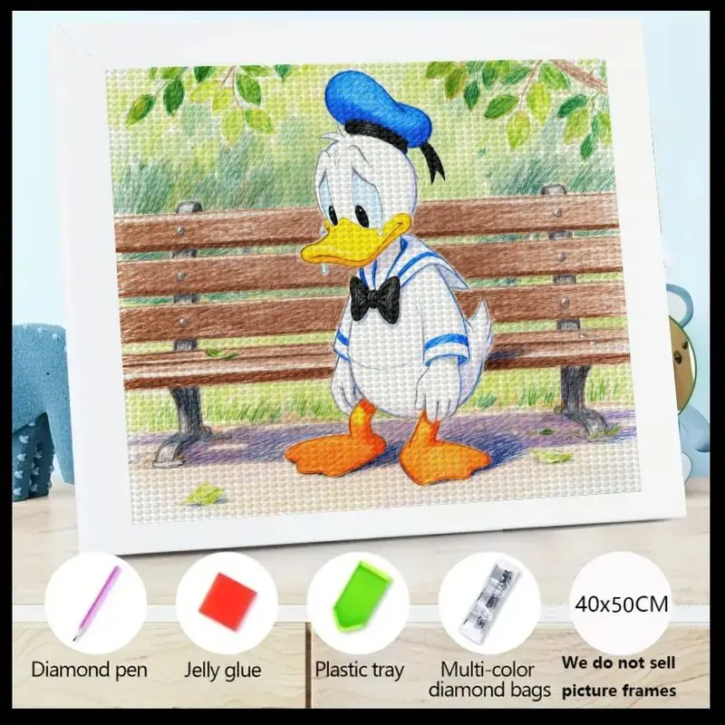 

1 шт. Disney Donald Duck 5D DIY комплект алмазной живописи, милый грустный моряк Дональд персонаж мультфильма полная дрель кристалл горный хрусталь искусство f