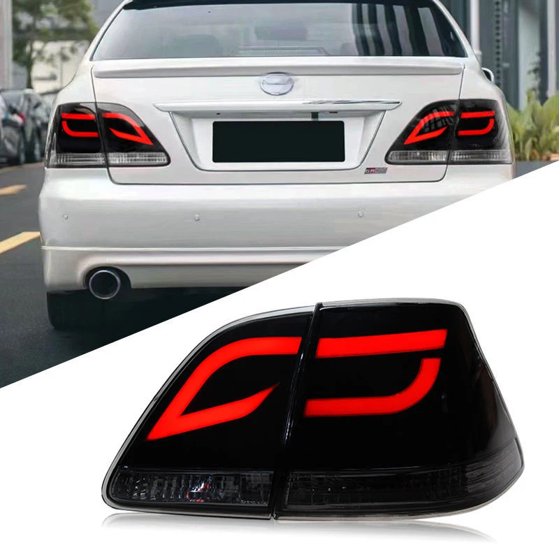 For Toyota 12th Generation Old Crown Taillight Assembly 2003-2009 Modified LED Light Guide Driving Light Brake Reversing Light view 2