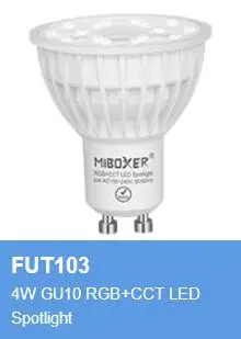 MiLight AC85V-265V 110V 220V E27 E14 GU10 MR16 4W 5W 6W 9W 12W RGB+CCT led bulb lamp work with Mi light remote mobile phone APP