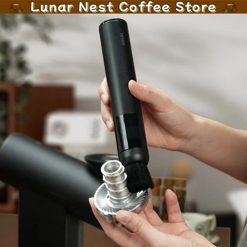 Kihal Handheld Coffee Vacuum Cleaner Mini Portable 3 In 1 For Grinder Hopper Desktop Powder Residue Cleaning Tool Gift Barista