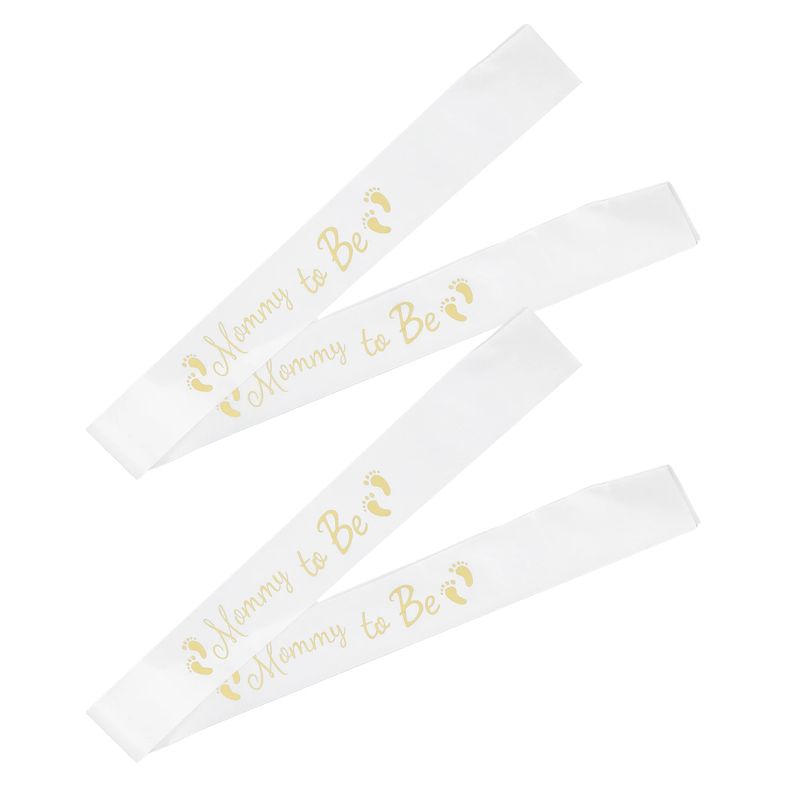 

2pcs Baby Shower Sash For Mom To Be White Maternity Sash Set Satin Pregnancy Party Decoration Gender Reveal Accessories -