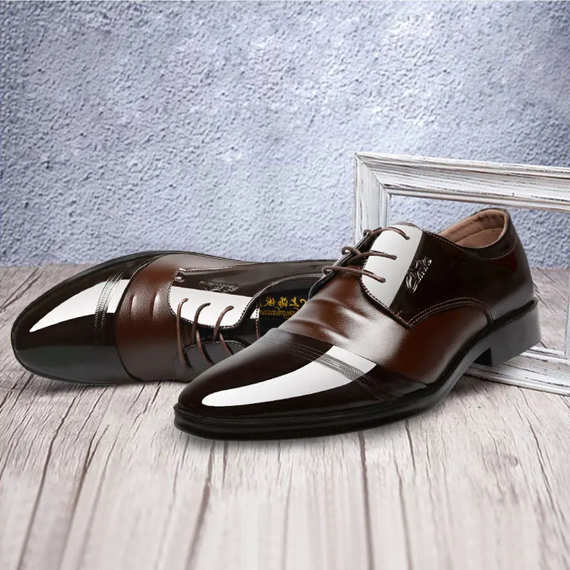 Business Men's Formal Shoes Official Leather Casual Social Shoe Male Black High Quality Fashion Gentleman 2024 Style Legitimate