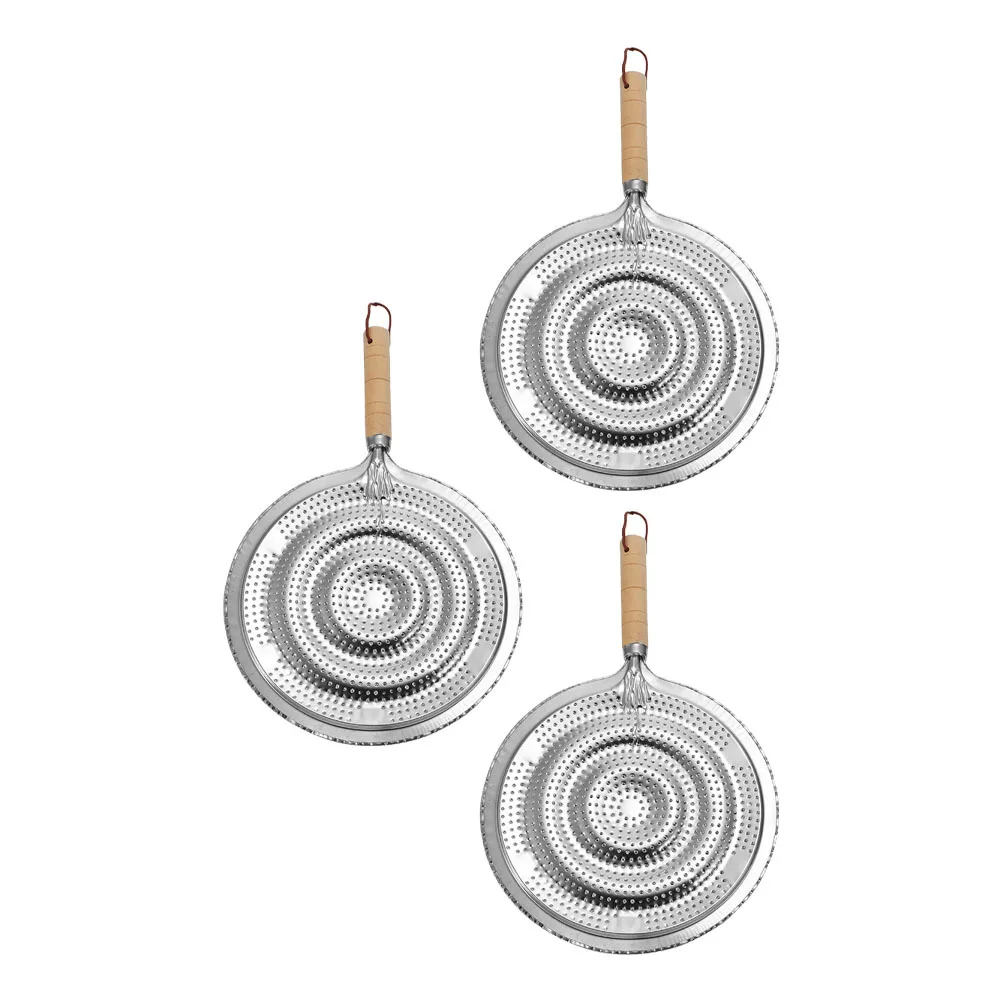 

3Pcs Wooden Handle Insulation Pads Premium Iron Material Anti-Scalding Heat Resistance Cushions Home Kitchen Decorative