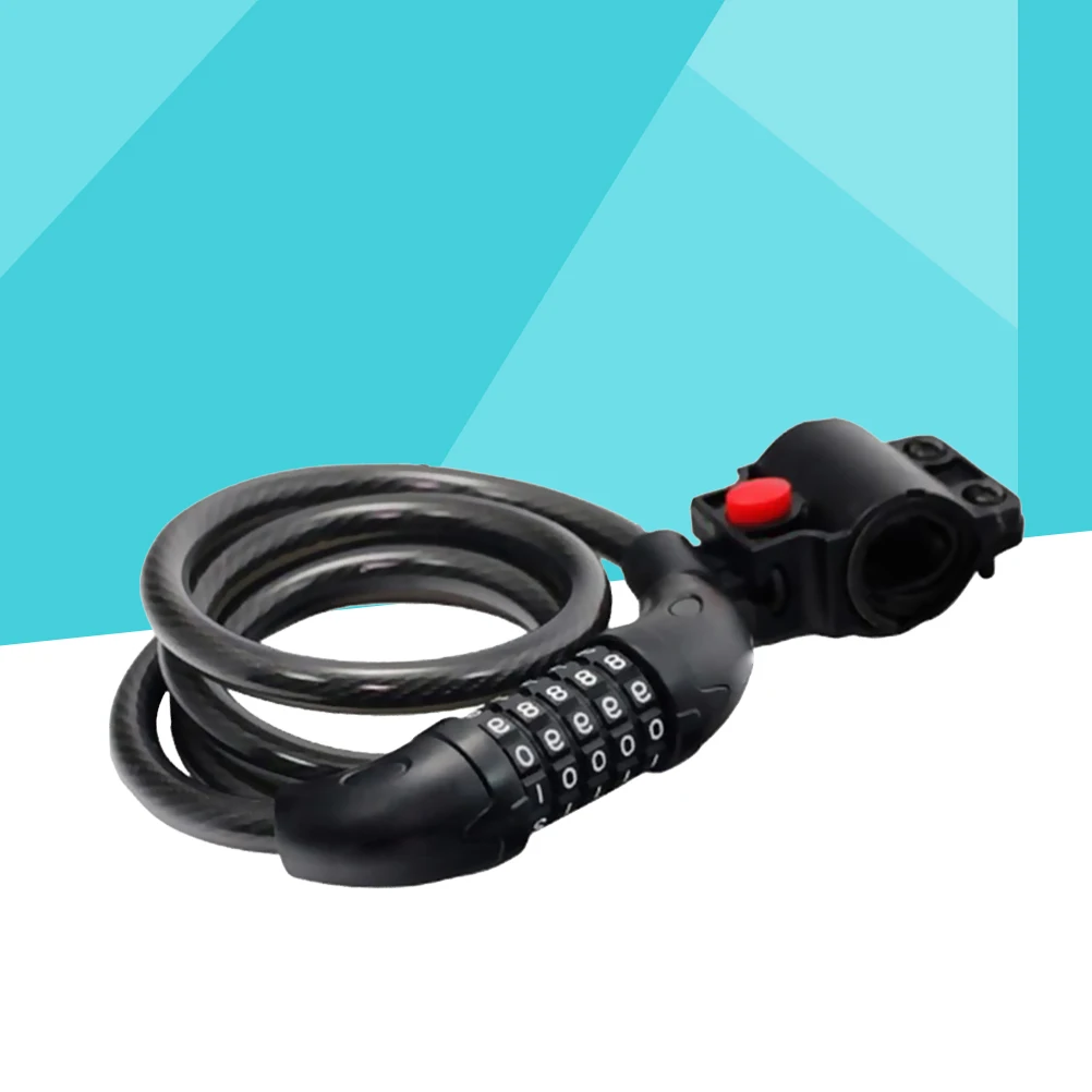 

5 Bicycle Combination 120Cm Heavy Duty Cable Bike Lock For Scooters Motorcycles Durable Corrosion Resistant Easy Carry