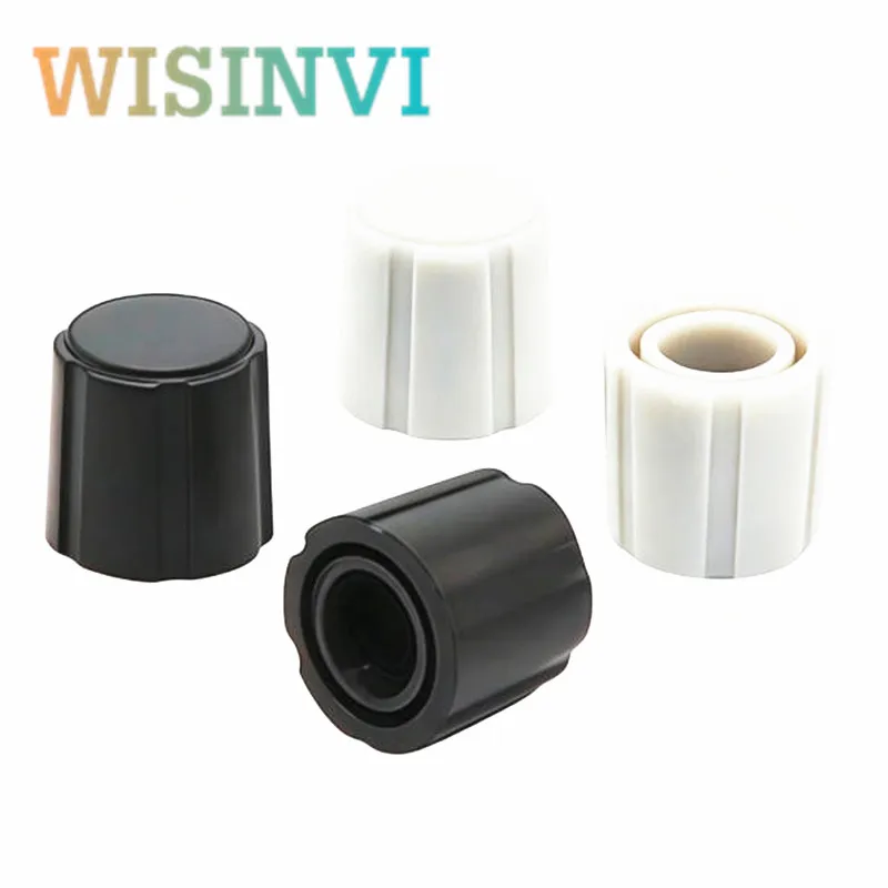 10pcs Plastic Potentiometer Knob Cap 11.5×11mm No Mark 6mm D Half Shaft Rotary Encoder Switch Knob Amplifier Volume Control Knob
