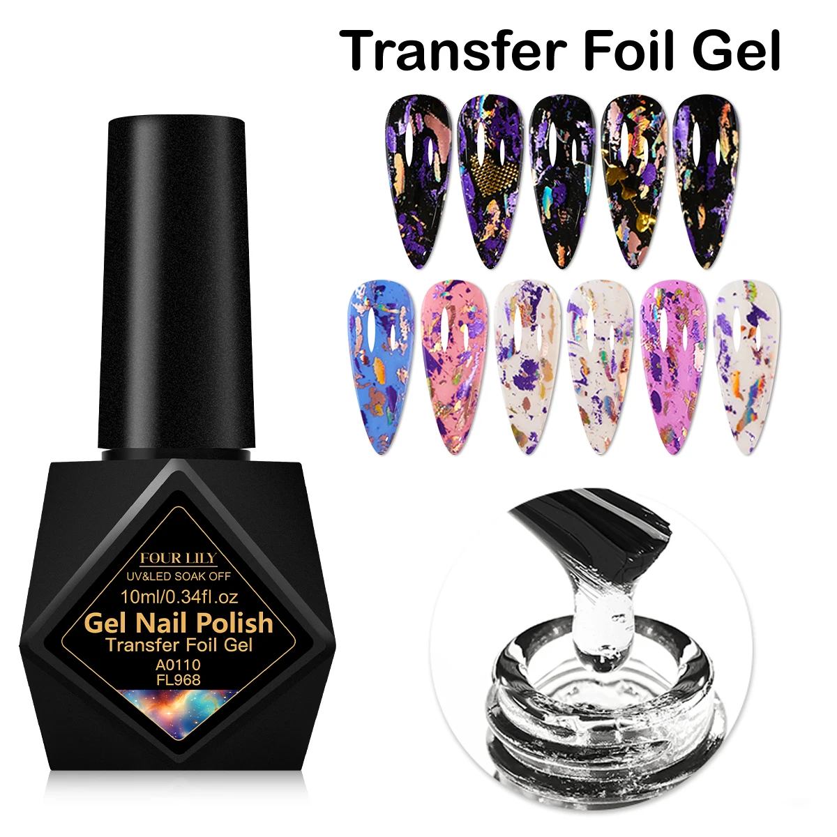 10ml Transfer Foil Nail Gel Po - Transfer Paper Carbon ulasan dan harga