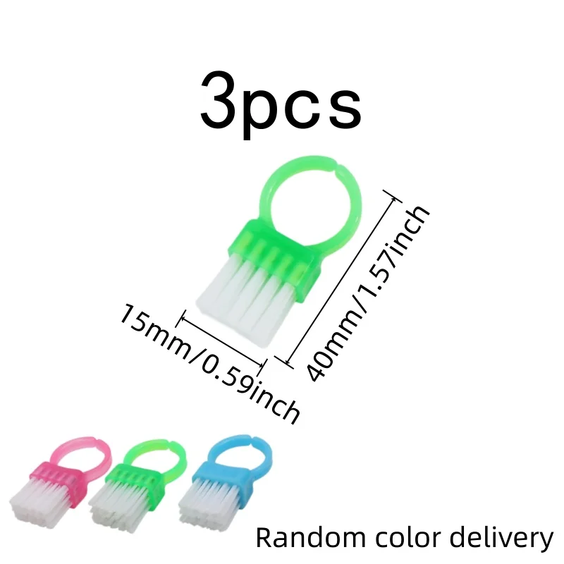 3 pcs Finger Loop Brush, Small Crevice Cleaning, Deep Clean Reach, Portable Finger Loop Design, Multipurpose, Random Color