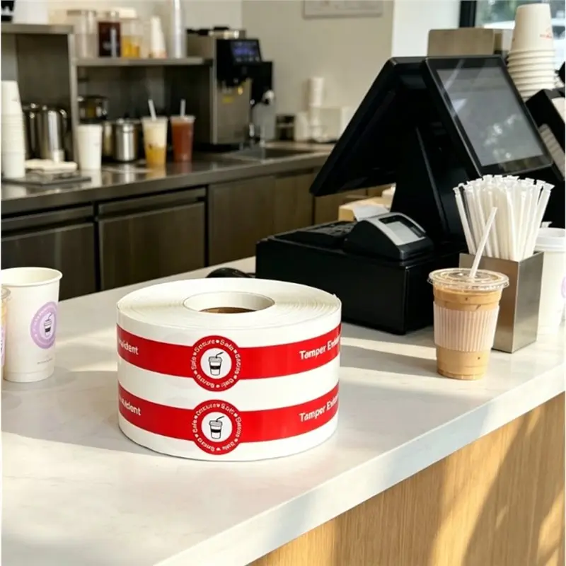 【LIMITED EDITION】For Freshness Labels 1X9 Inch 500Pcs Safe Secure Tamper Evident Seals Stickers For Drink Lids-Food For Drink Se