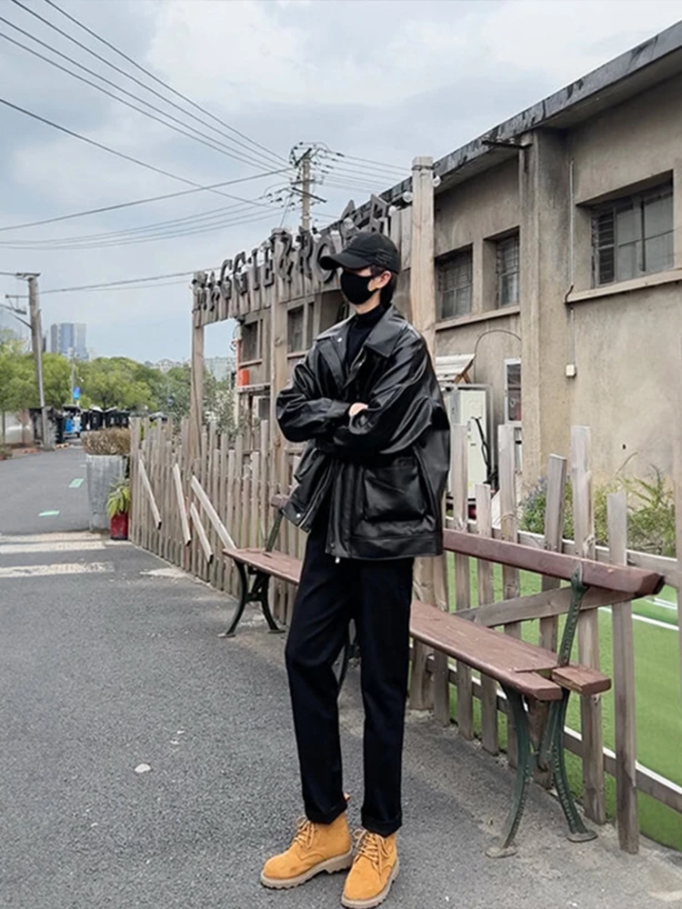 

Стильные мужские повседневные брюки-сигареты прямого кроя, модные зауженные джинсы для мужчин на весну-осень