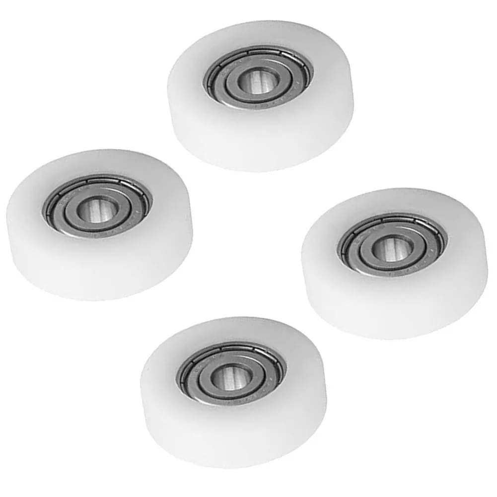 4 Pcs/Lot 2 Inch Caster Single Wheel Diameter 50mm Plastic Nylon Light White Pp Smooth  Roller Idler Bearing Pulley