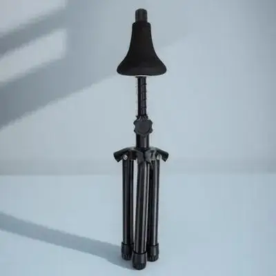 Suporte de trompete pequeno, suporte de instrumento dobrável, base de tripé, acolchoamento de esponja sem arranhões, suporte estável para trompete