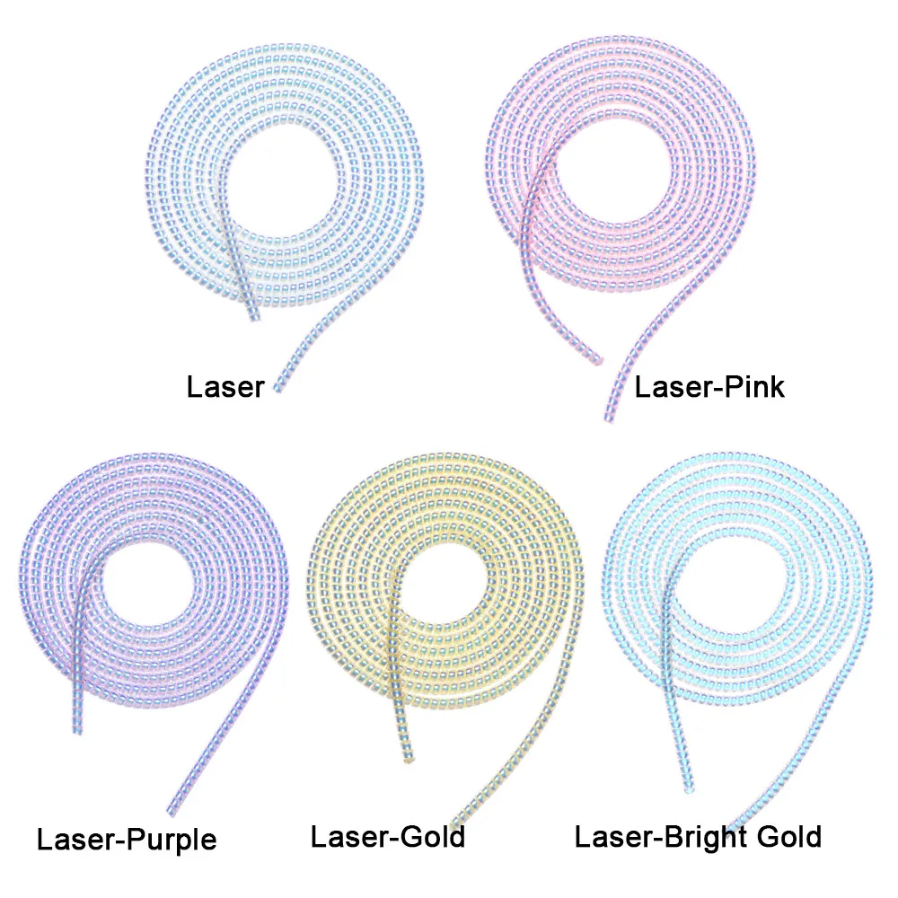 1PC New Laser 1.55M USB Data Charging Line Cable Protector Wrap Cable Organizer Spring Design Winder Protection Rope