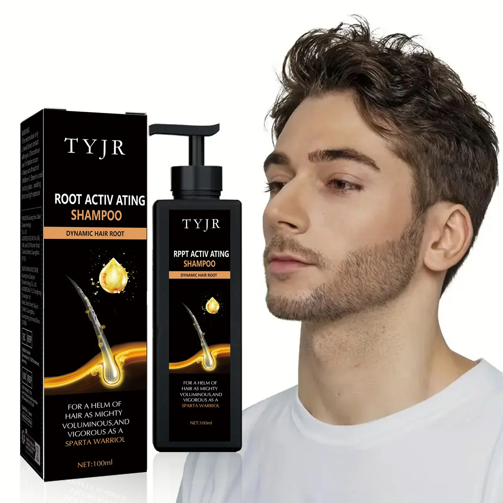 Champú que ayuda a que el cabello genere melanina, promueve profundamente la circulación del cuero cabelludo, nutre el cabello y el cuero cabelludo, mejora el color del cabello para hombres