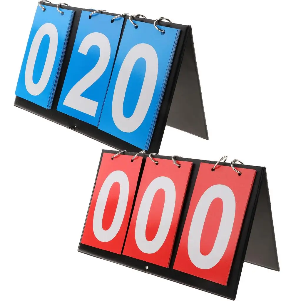 durable three-Digit Scoreboard PVC Card Tool for Basketball Volleyball Football