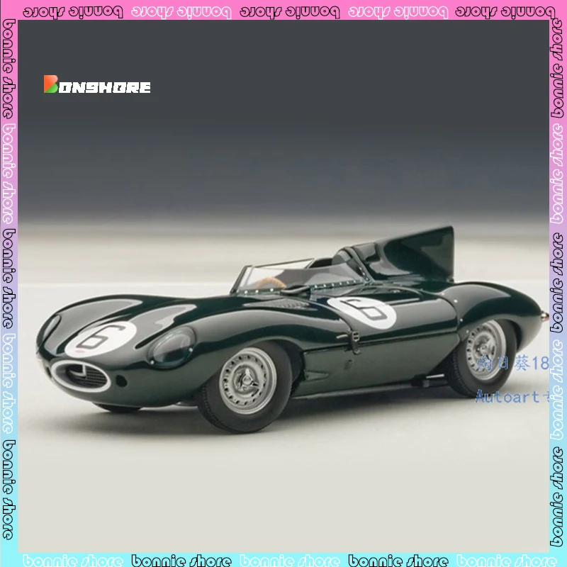 Autoart Car Model 1/18 Jaguar D-TYPE 1955 car model full open simulation alloy cars model room ornament boy collection toys gift