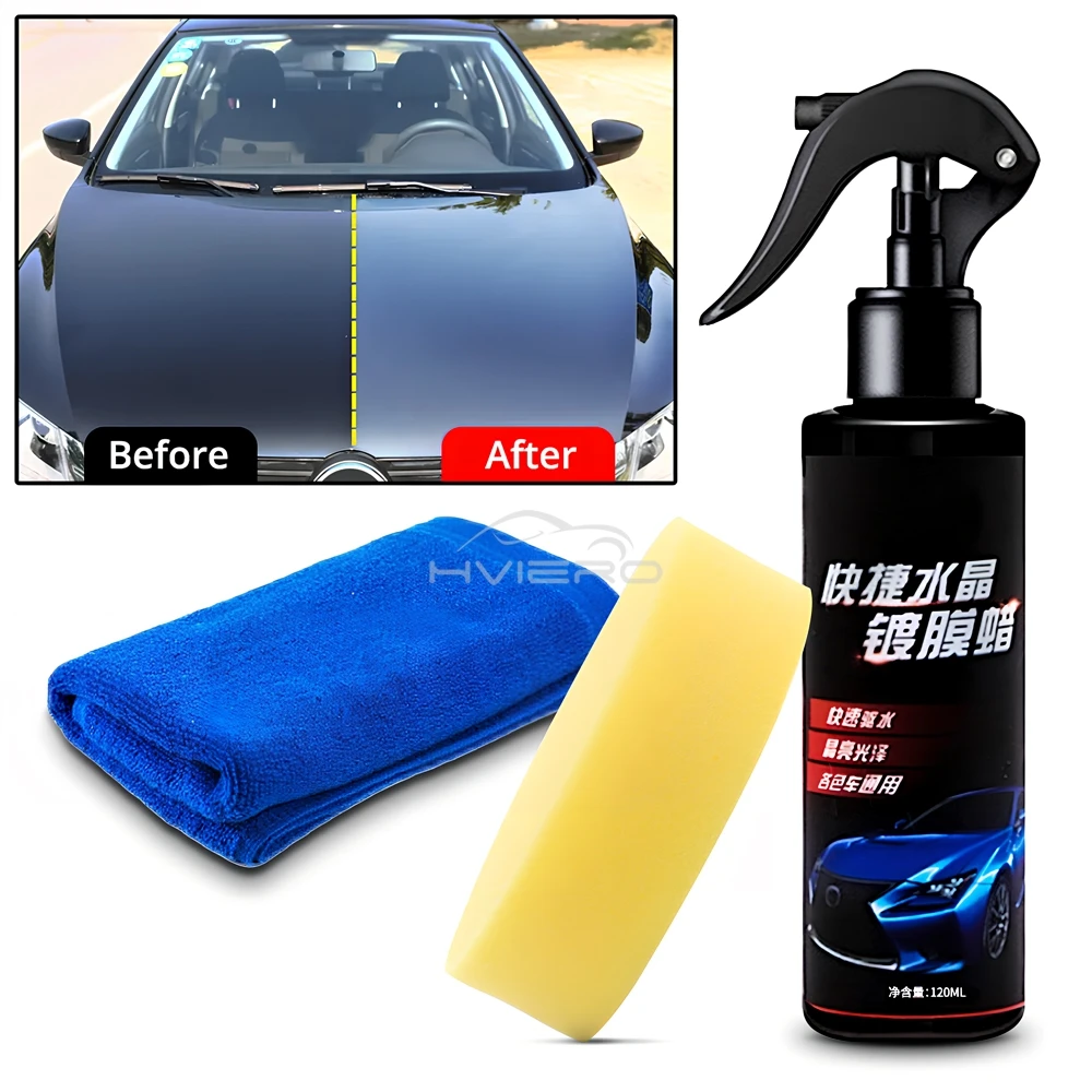 120 ml Keramik Auto Beschichtung Farbe Pflege Polierungen Kristall Überzug Spray Dichtstoff Nano Hydrophoben Schnell Beschichtung Flüssigkeit Glanz werkzeuge – Detail 5