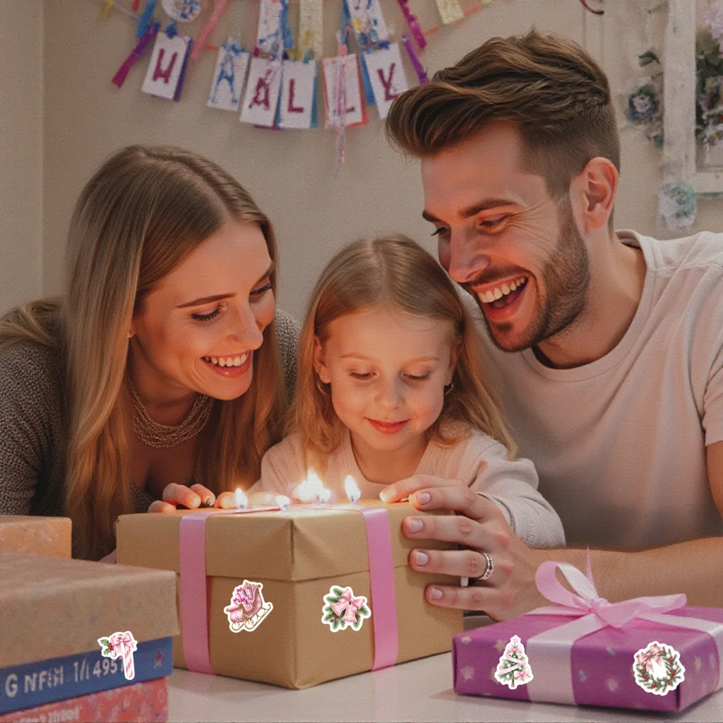 Autocollants de noël imperméables, 35 pièces, autocollants festifs, papeterie amusante pour enfants, pour bagages, ordinateurs portables, valises, décor de fête