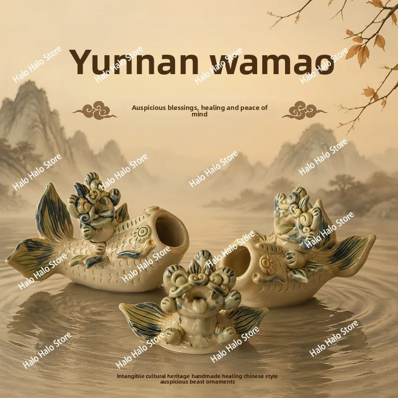 Yunnan Wamao Dali tourism specialty merchandise ceramic ornaments intangible cultural heritage handmade ugly cute souvenir