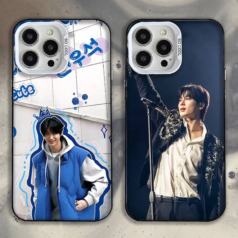 

Model B-Byeon Woo seok Phone Case For iPhone 16,15,14,13,12,11,Pro,XS,Max,Plus,Mini,SE White Candy Matte Shockproof Cover