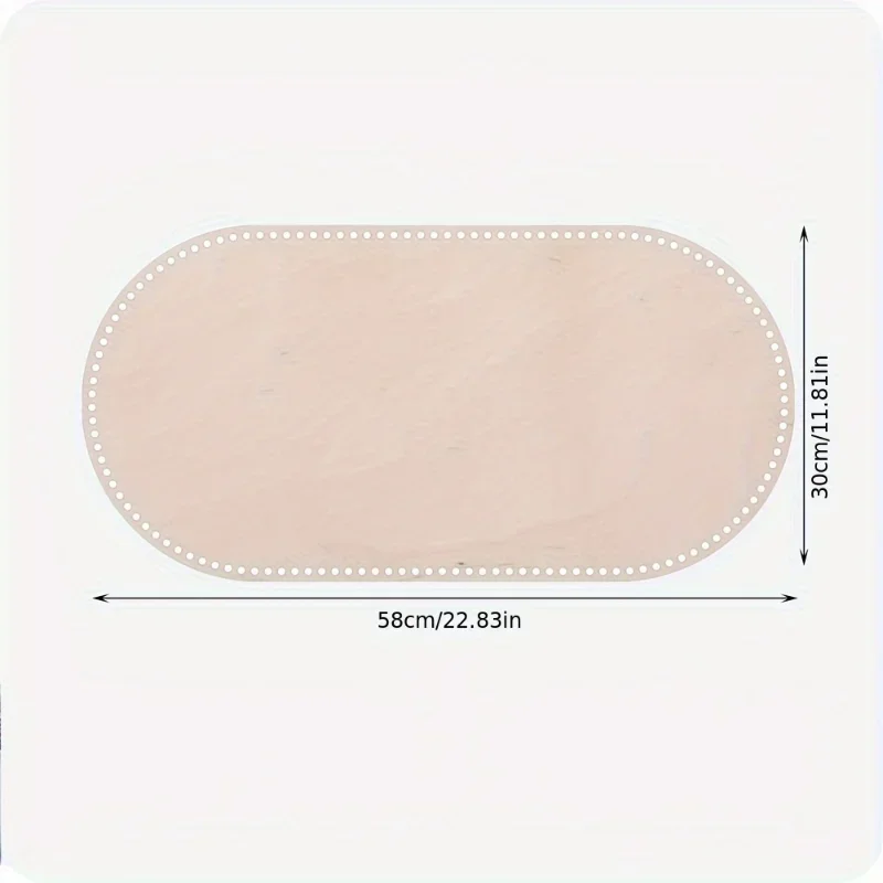 2026 new extra 58*30cm large crafting basket oval wooden base - heavy-duty knitting crochet weaving basket sturdy oval footprint