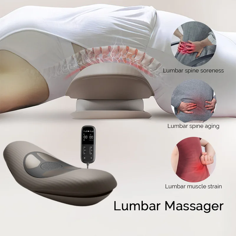 Electric Lumbar Traction Massager Vibration Back Massager Airbag Waist Spine Support Back Massage Machine Body Masajeador