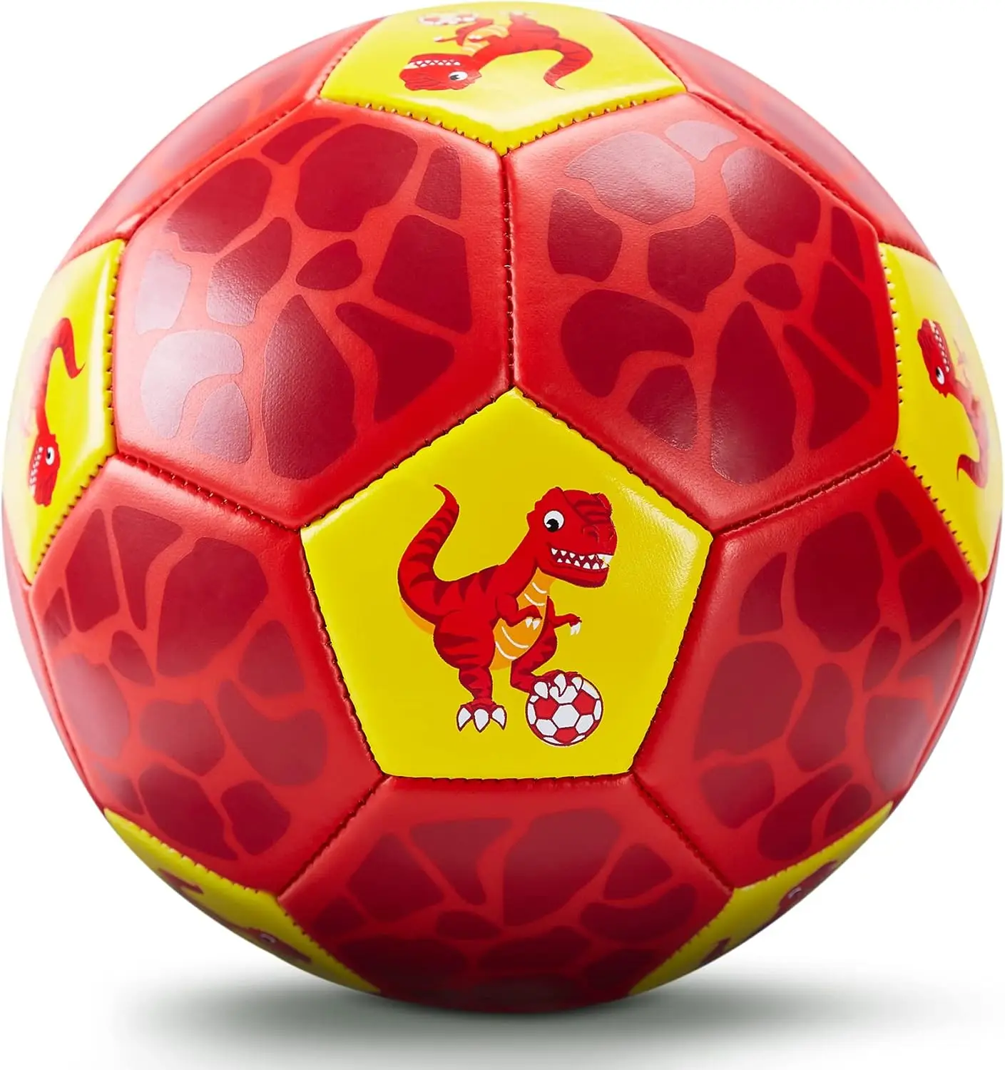 

Size 3 Soccer Ball for Kids Ages 3-8 with Pump and Mesh Bag - Dinosaur Design Outdoor Play Toy