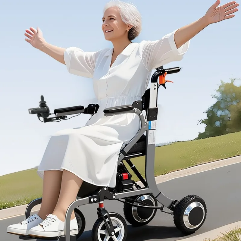 Walking rehabilitation walker can be pushed and can sit on a four-wheel electric wheelchair