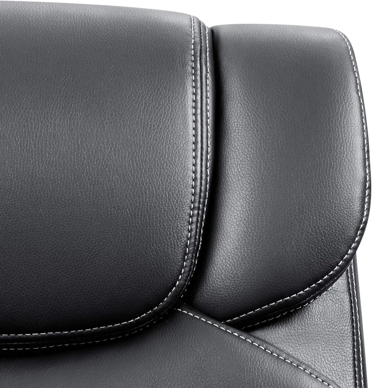 Mid Back Executive Office Chair Swivel Computer Task Chair with Armrests,Ergonomic Leather-Padded Desk Chair