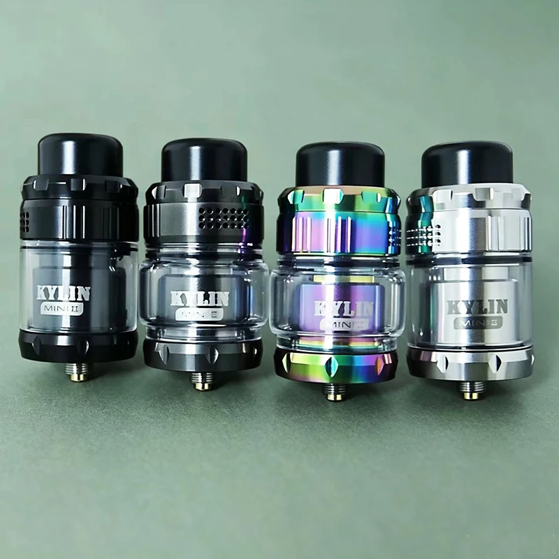 Kylin Mini V2 RTA Değiştirilebilir Tank 2ml/5ml Üstten Hava Akışlı 316ss 24.4mm Ev Yedek Parçaları