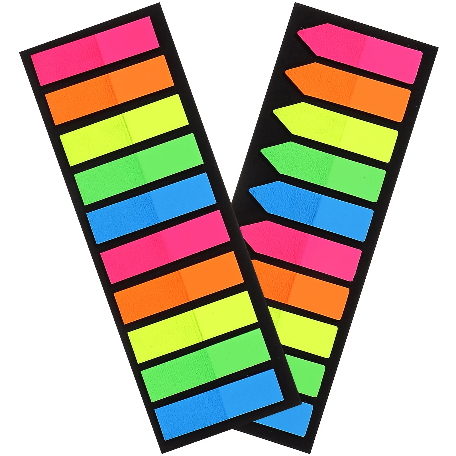 2Sets Fluorescent Sticky Tabs Writeable Index Flags for Fast Page Reference Book File Planner Marker School Study Aids