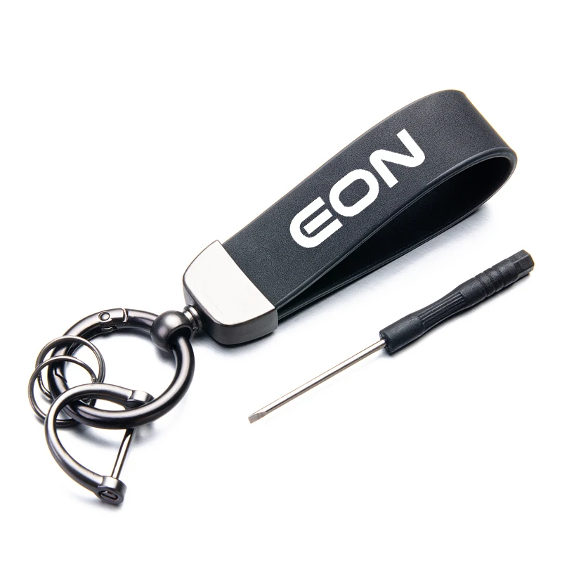 for Hyundai EON Accessories Car Styling Fantastic skin feeling leather metal keychain