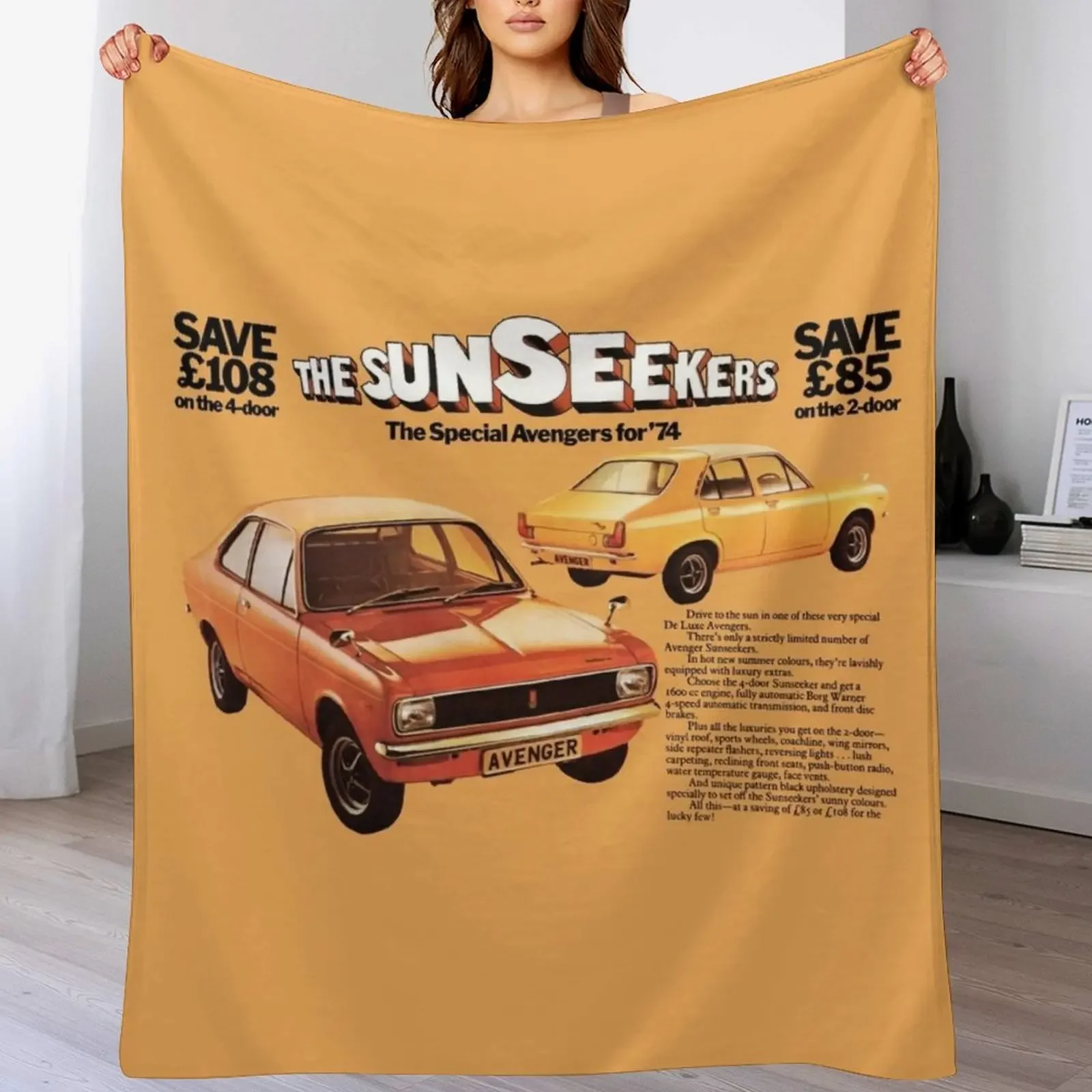 

HILLMAN AVENGER SUNSEEKER Throw Blanket christmas decoration funny gift Summer Beddings decorative Blankets
