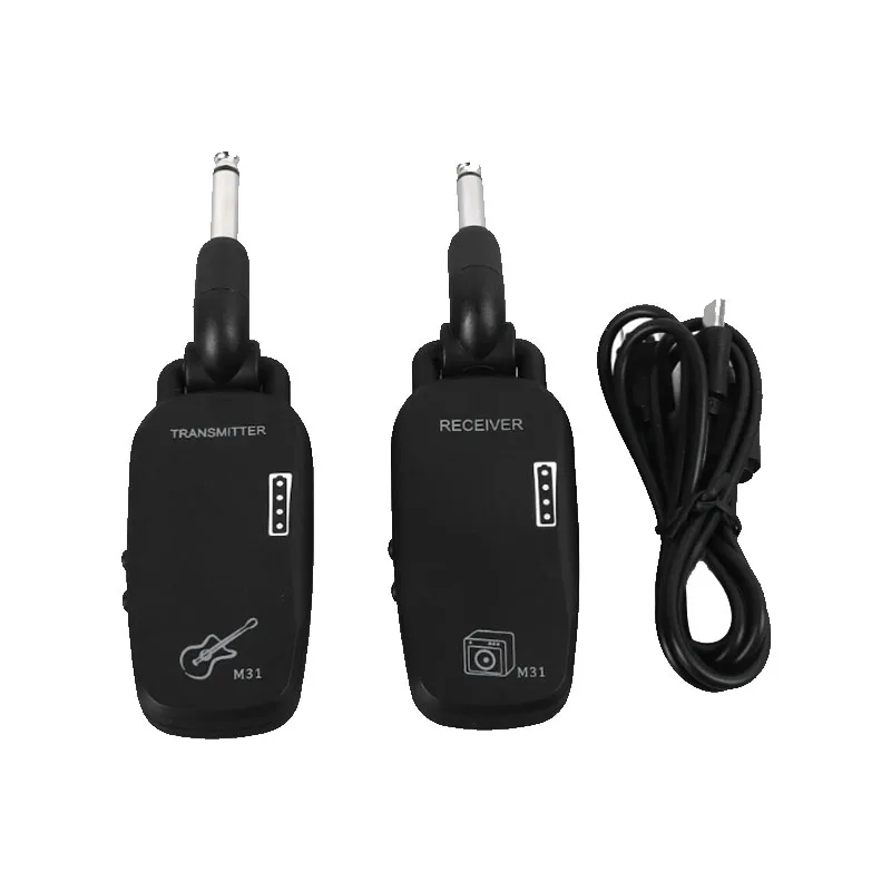 Wireless Guitar Transmitter Receiver Lossless Audio Wireless System 50M Transmission Rechargeable for Electric Guitar Bass view 2
