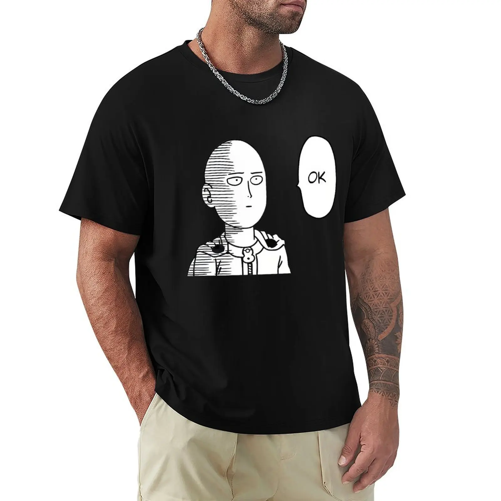 

Футболка One Punch Man, одежда в стиле аниме, мужская одежда, быстросохнущие мужские белые футболки