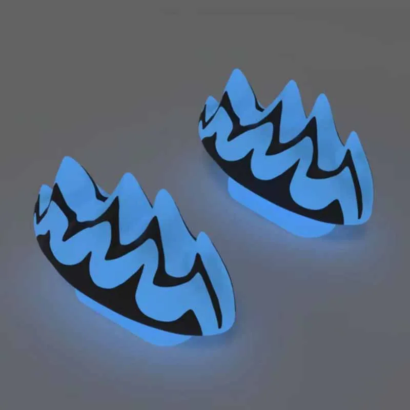 2pcs Detachable Fins For Kids Slippers Luminous In Dark Summer Adult Shark Slippers Shoes Ice Cream Unicorn Accessories Unisex