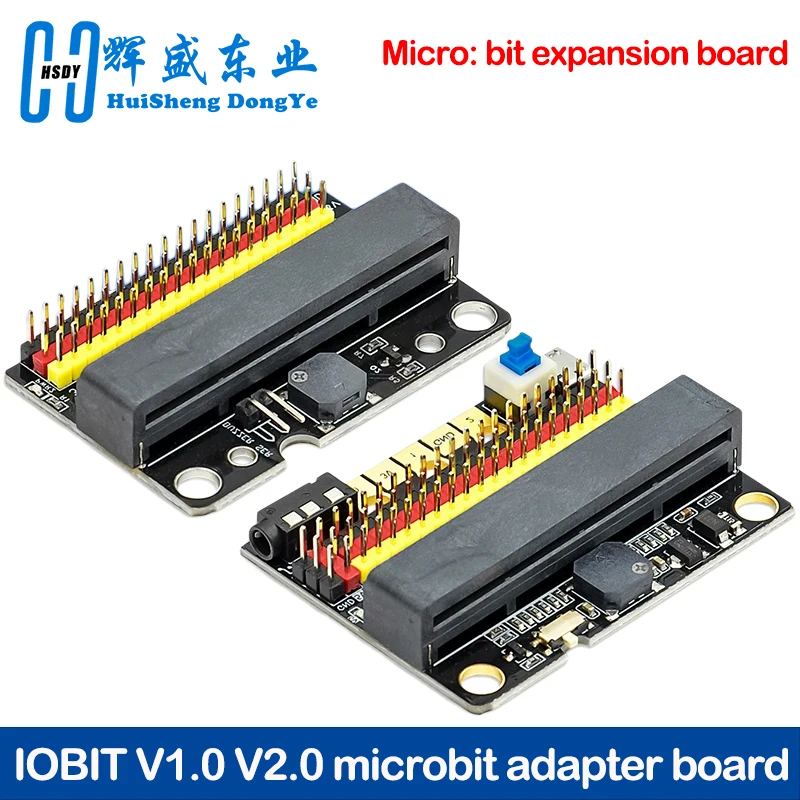 Microbit V1.0/2.0 Motherboard V2 Expansion Board Micro:Bit Horizontal Adapter Board For Kids Programming Education