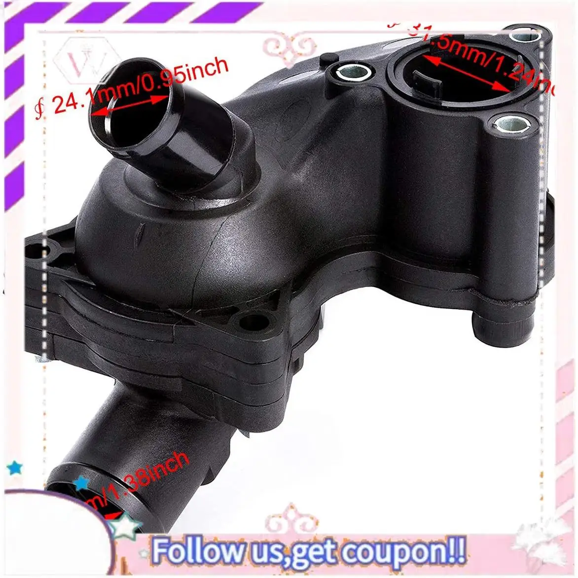 

Easy To Use Engine Coolant Thermostat Housing With Sensor For Ford Mustang 4.0L 2005-2010 2L2Z-8592-BA 902-210
