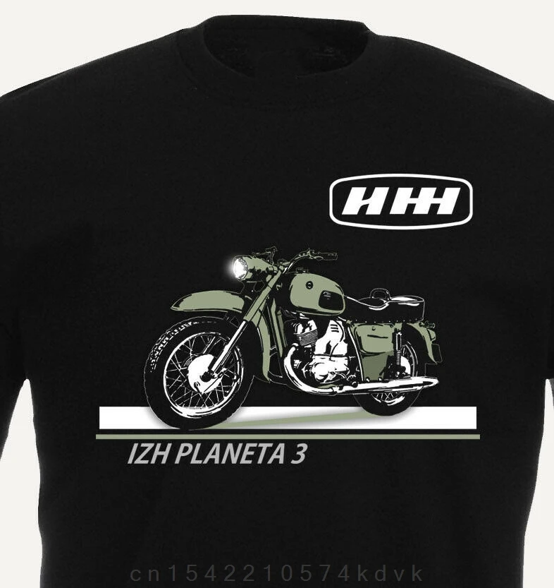 Motorcycle Motorbike Izh Planeta Classic Ussr Retro Cccp Fashion New Top T-shirt Novelty O-Neck Tops Quality Printe Tee Shirts