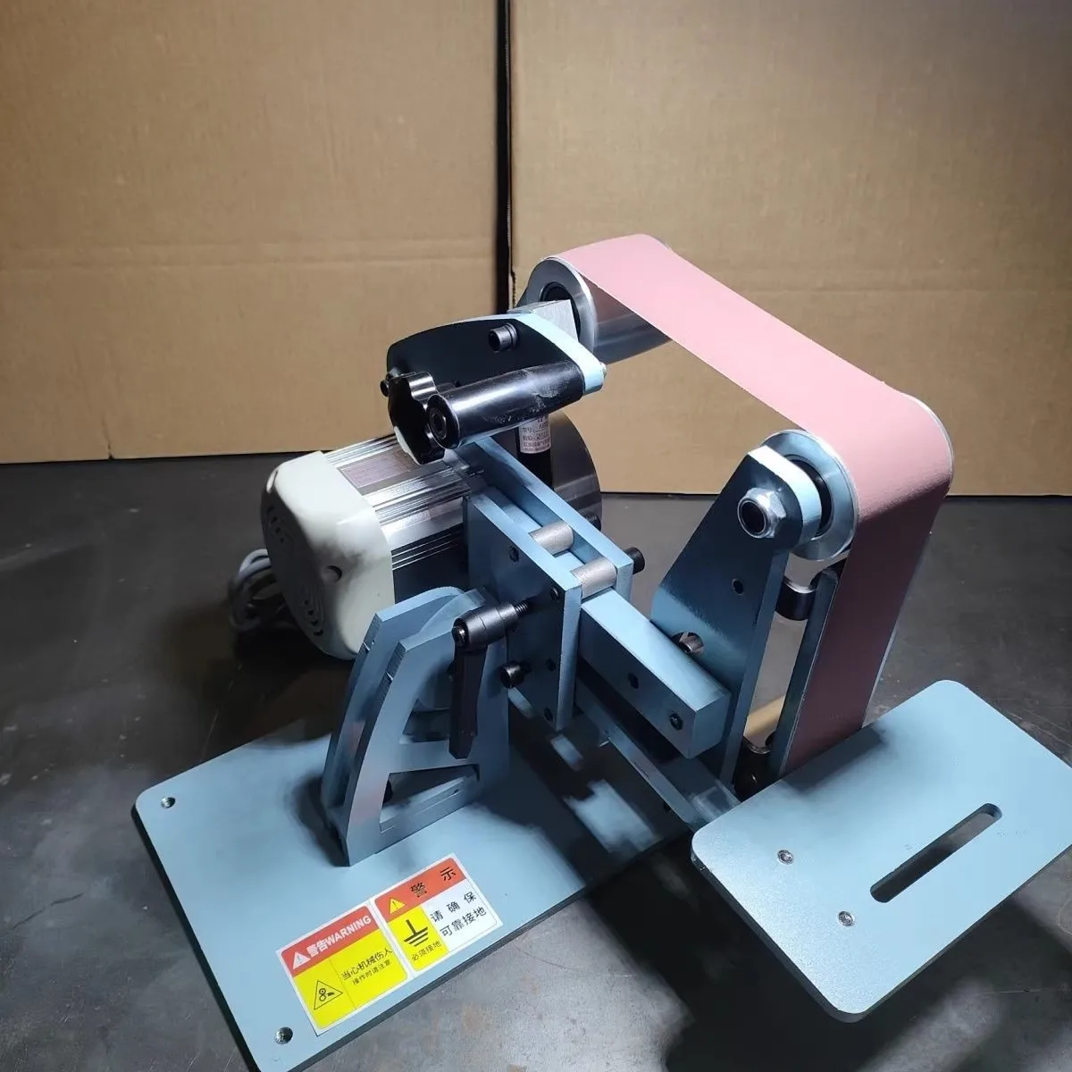 110V/220V 750W Electric Belt Sander Vertical And Horizontal Dual Use Belt Sander Polishing Grinding Machine Belt Grinder Machine