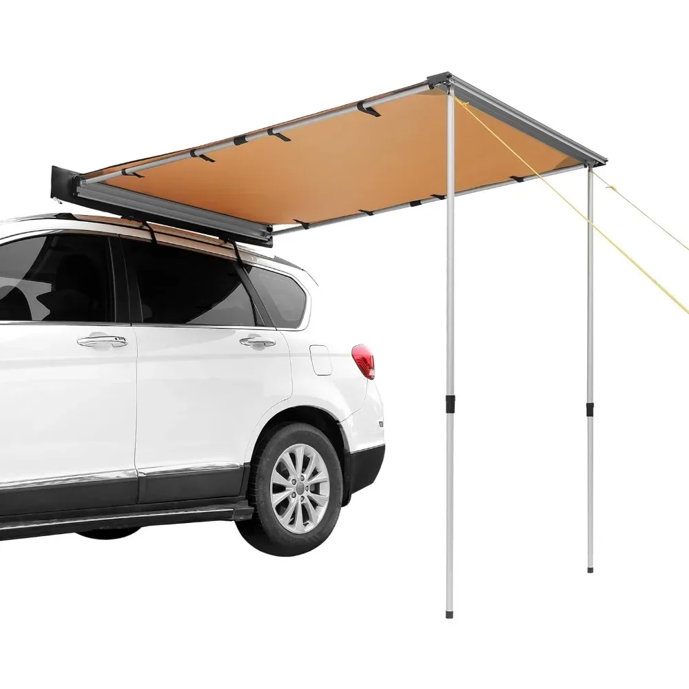 

Car Side Awning, Large 4.6'x6.6' Awning Cover Car Awning, UV50+ Retractable Car Awning with Waterproof Storage Bag for Truck