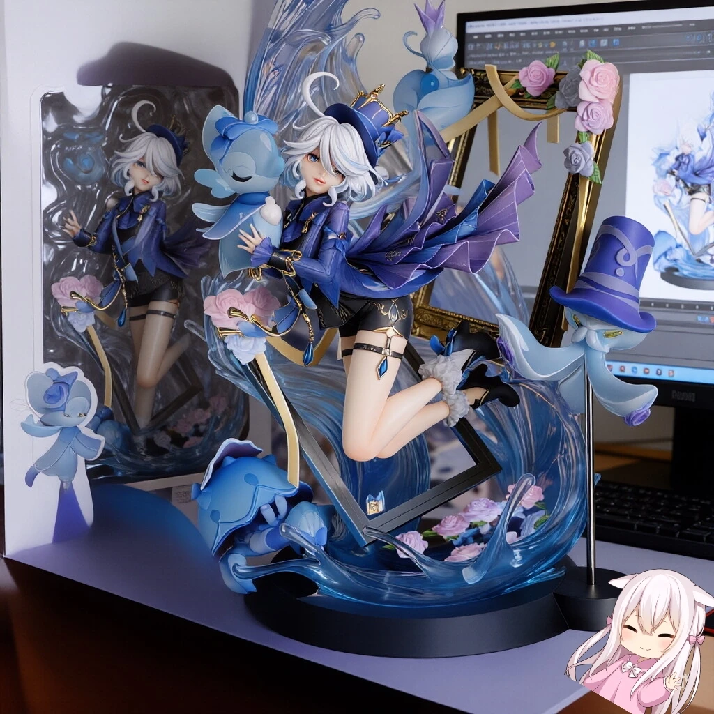 

Genshin Impact Furina Figure Hydro Single Character PVC Collectible Beautiful Girl Anime Figurine Desktop Case Decor Model Toys